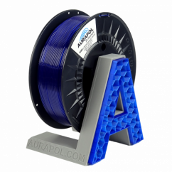 Filament AURAPOL / PETG / ULTRAMARINE BLUE TRANSPARENT / 1,75 mm / 1 kg.