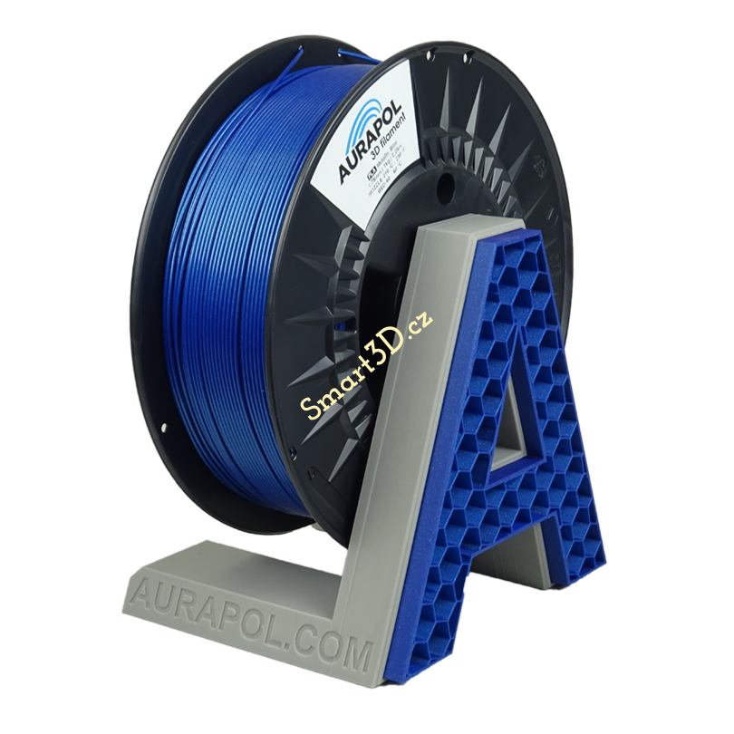 Filament AURAPOL / PLA / MODRÁ METALÍZA / 1,75 mm / 1 kg.