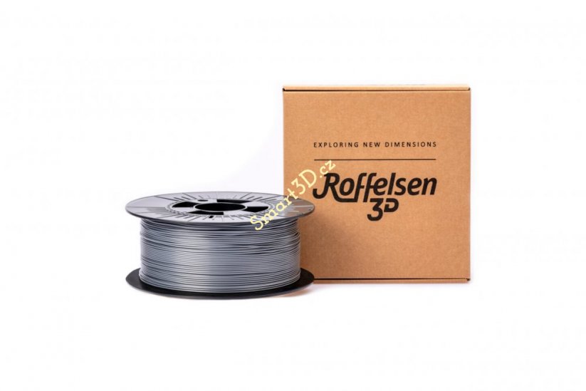 Filament Roffelsen3D / PETG / STRIEBORNÁ / 1,75 mm / 1 kg