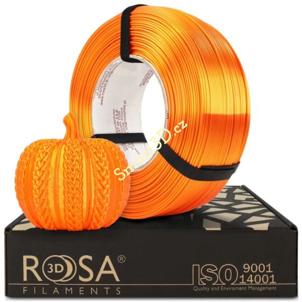 ReFill ROSA3D / PLA SILK / ORANŽOVÁ / 1,75 mm / 1 kg