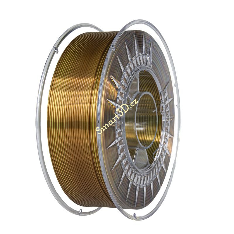 Filament DEVIL DESIGN / PLA SILK DUAL / ZLATÁ + HNEDÁ / 1,75 mm / 1 kg.