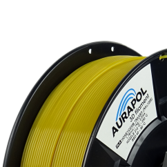 Filament AURAPOL / PLA / MEDOVÁ ČÁSTEČNĚ TRANSPARENTNÍ / 1,75 mm / 1 kg.