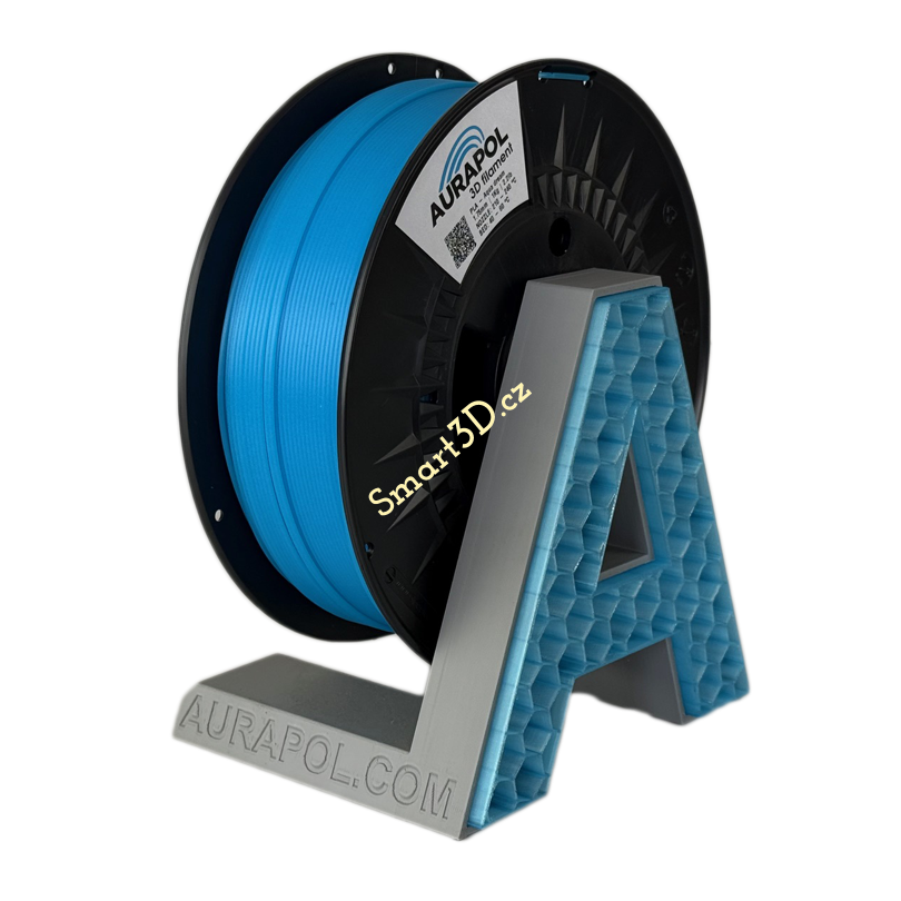 Filament AURAPOL / PLA / AQUA DREAM ČÁSTEČNĚ TRANSPARENTNÍ / 1,75 mm / 1 kg.