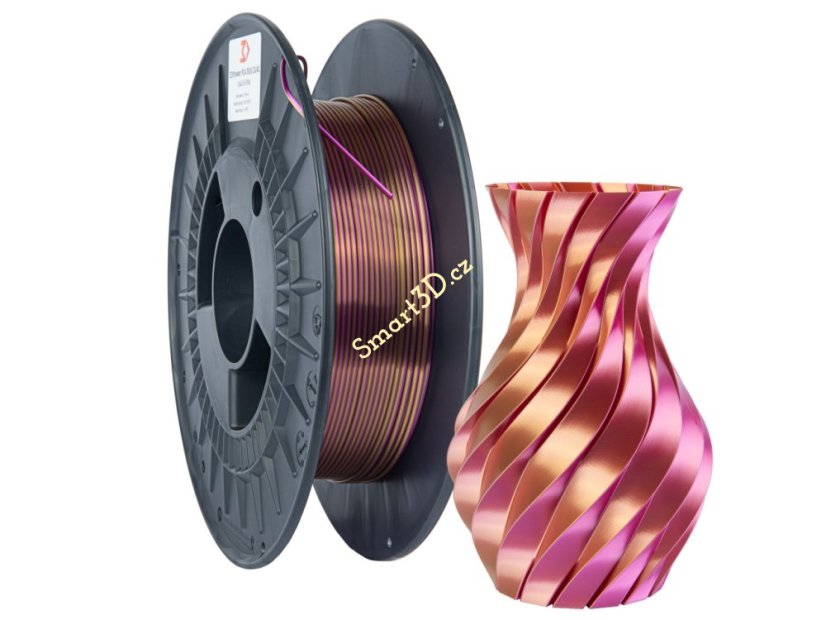Filament 3D POWER / SILK DUAL / ZLATÁ+RŮŽOVÁ / 1,75 mm / 0,3 kg.