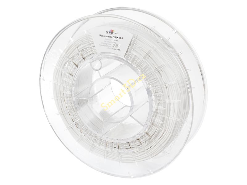 Filament SPECTRUM / S-FLEX 90A / BÍLÁ "POLAR" / 1,75 mm / 0,50 kg