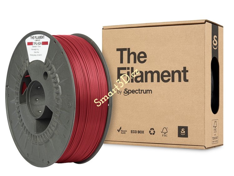 Filament TheFilament / TPU-82A / ČERVENÁ / 1,75 mm / 1 kg