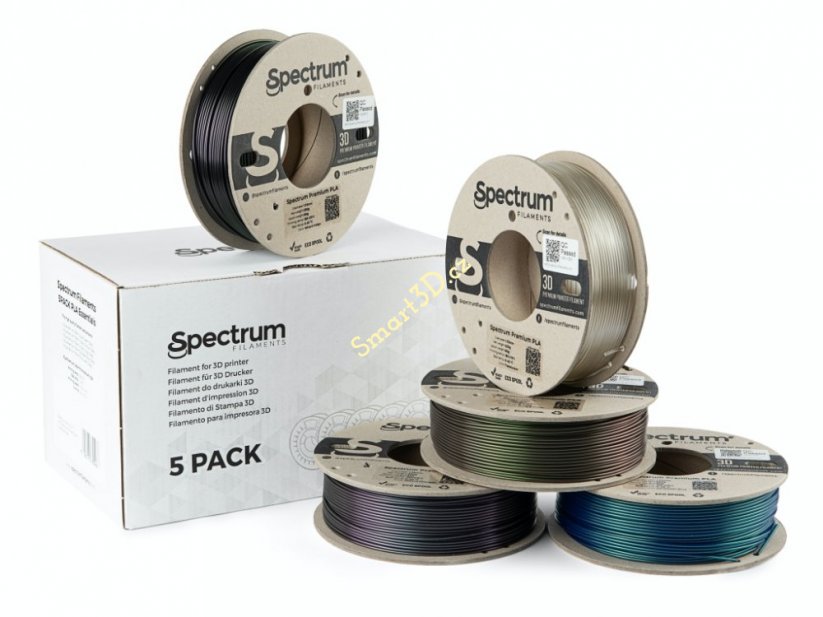 Filament SPECTRUM / 5 PACK / PLA ESSENTIALS / 1,75 mm / 5 x 0,25 kg