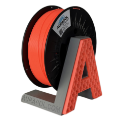 Filament AURAPOL / PLA / NEON CORAL PARTIALY TRANSPARENT / 1,75 mm / 1 kg.