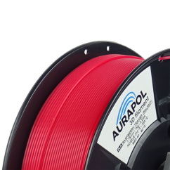 Filament AURAPOL / PLA / MALINOVÁ ČÁSTEČNĚ TRANSPARENTNÍ / 1,75 mm / 1 kg.
