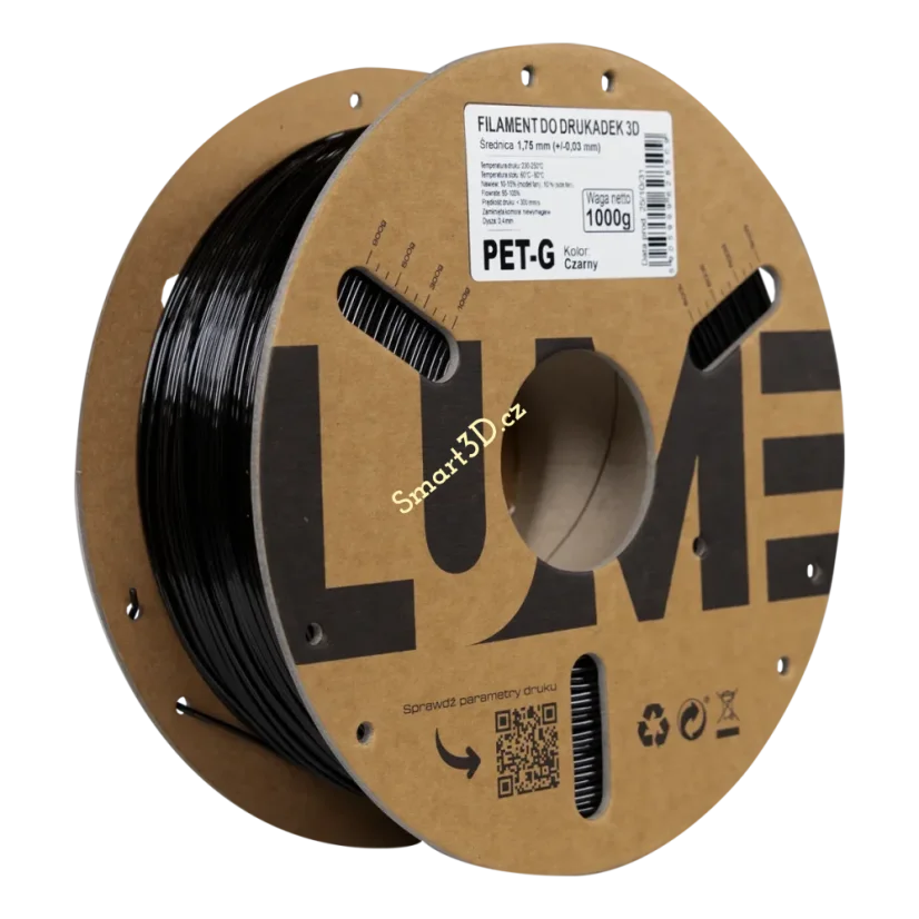 Filament LUME / PETG / ČIERNA / 1,75 mm / 1 kg