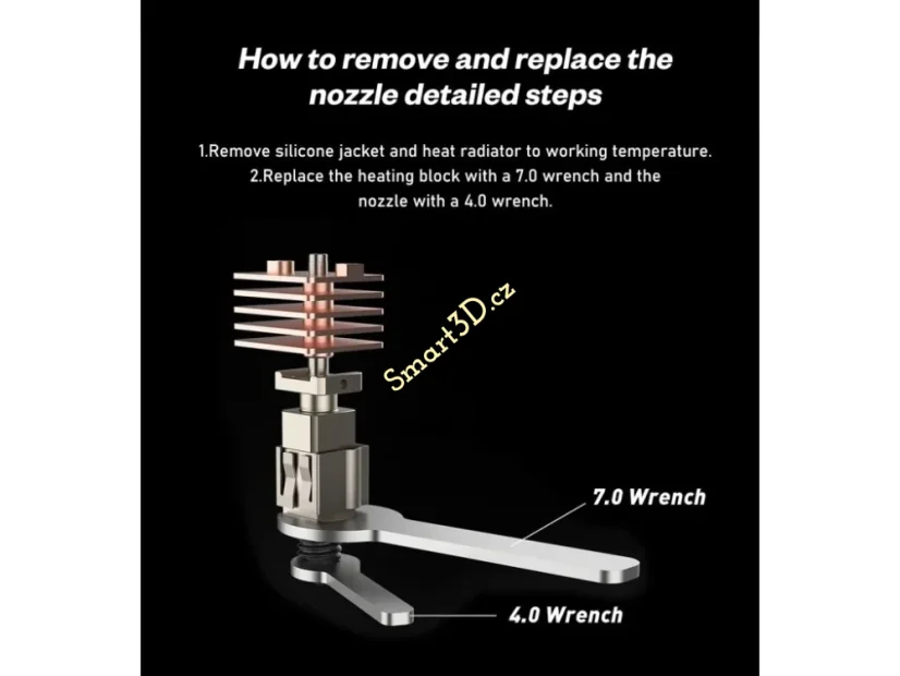 Hotend pro Bambulab s výměnnými tryskami TZ 3.0 - pro řadu X1