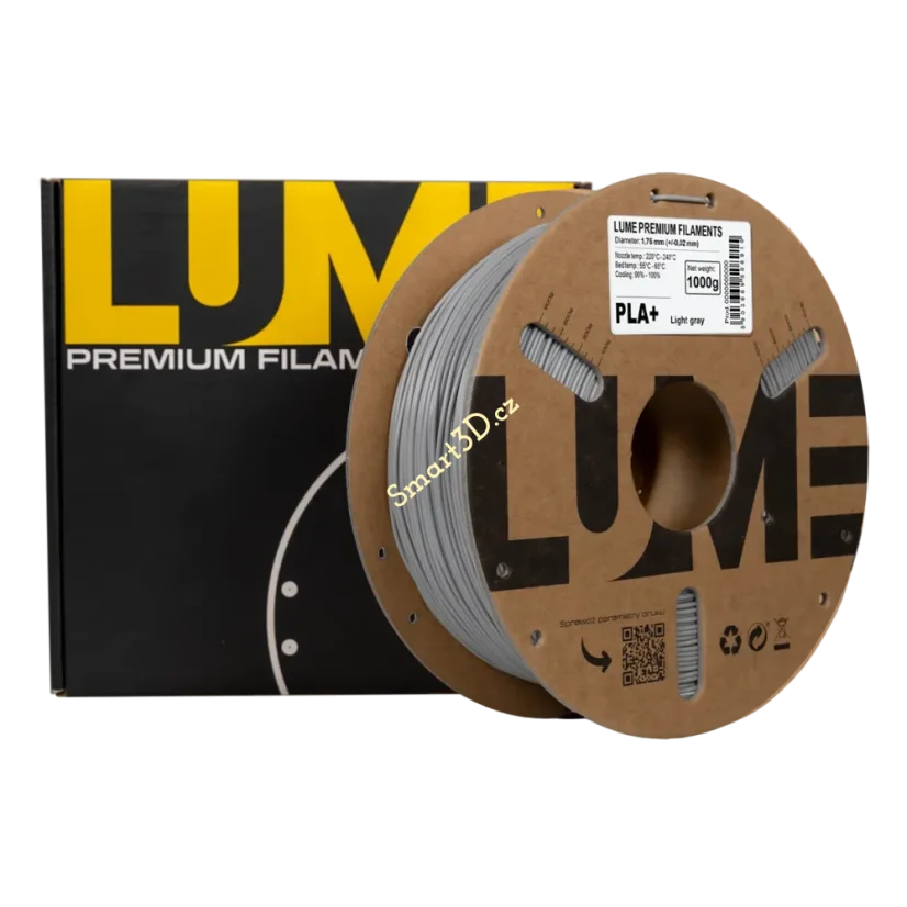 Filament LUME / PLA+ / LIGHT GRAY / 1,75 mm / 1 kg