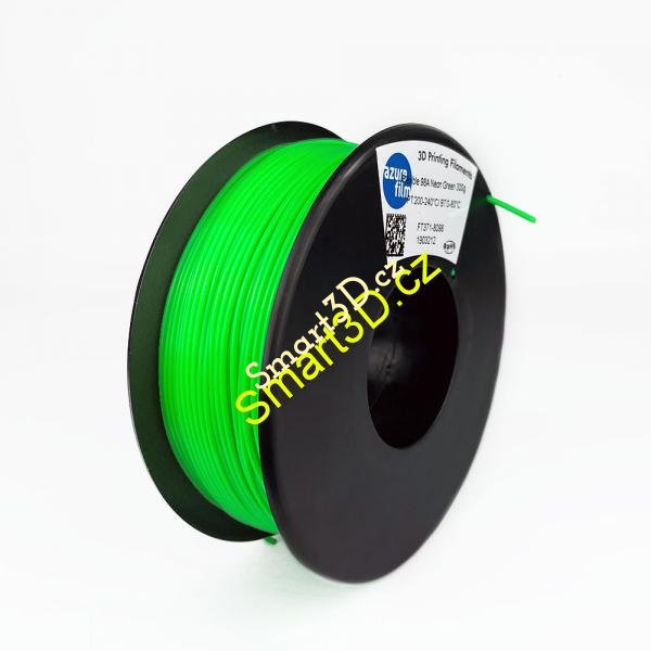 Filament AzureFilm / FLEXIBLE 98A / NEON GREEN / 1,75 mm / 650 g.