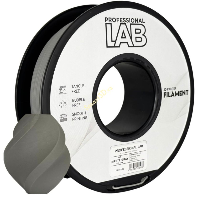 Filament Professional LAB / PLA MATTE / SIVÁ / 1,75 mm / 1 kg