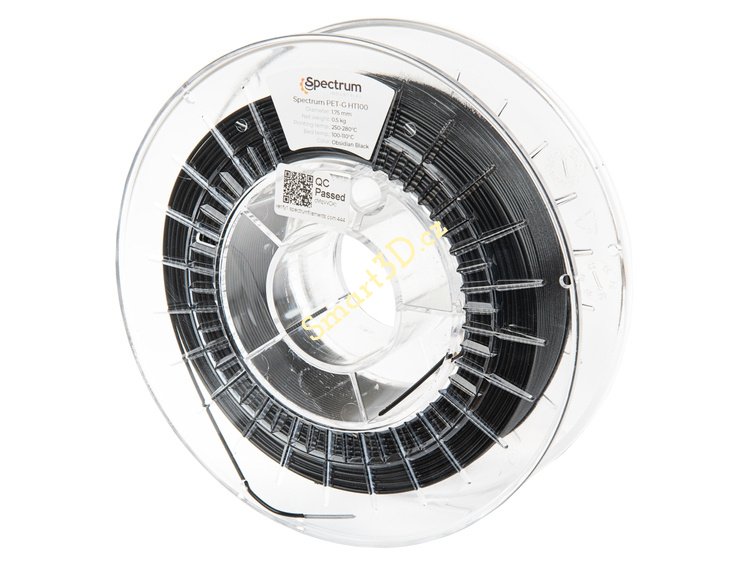 Filament SPECTRUM / PETG TECH / HT100 OBSIDIAN BLACK / 1,75 mm / 0,5 kg