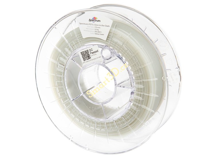 Filament SPECTRUM / PETG / SVÍTÍCÍ VE TMĚ - ZELENÁ / 1,75 mm / 0,5 kg.