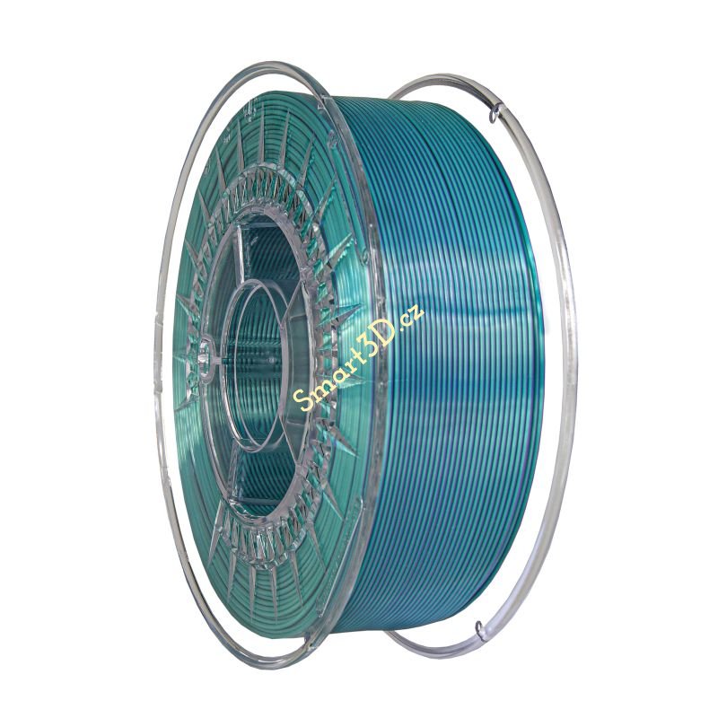 Filament DEVIL DESIGN / PLA SILK DUAL / STUDENO ZELENÁ + FIALOVÁ / 1,75 mm / 1 kg.