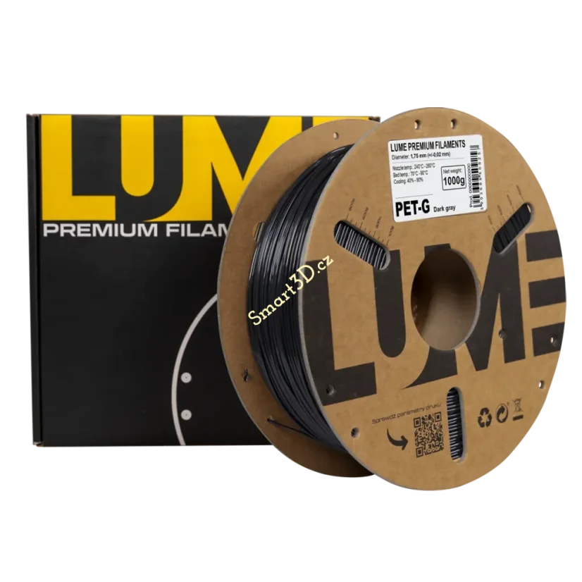 Filament LUME / PETG / TMAVO SIVÁ / 1,75 mm / 1 kg