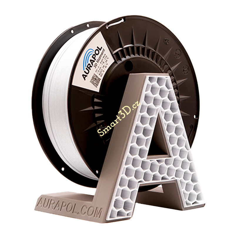 Filament AURAPOL / PETG / BRIGHT WHITE / 1,75 mm / 1 kg.
