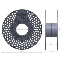 Filament AzureFilm / PLA / UV ŽLTÁ „GLOW“ / 1,75 mm / 1 kg.
