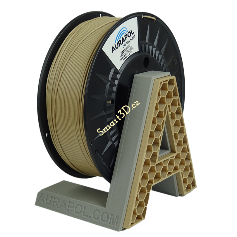 Filament AURAPOL / PLA WOOD / BOROVICE / 1,75 mm / 1 kg.