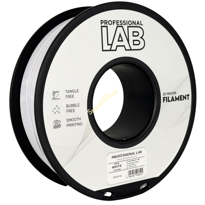 Filament PROFESSIONAL LAB / PETG / BIELA / 1,75 mm / 1 kg