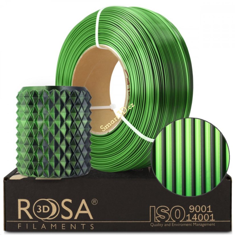 ReFill ROSA3D / PLA MAGIC SILK / MISTIC GREEN / 1,75 mm / 1 kg ReFill ROSA3D / PLA MAGIC SILK / MISTIC GREEN / 1,75 mm / 1 kg