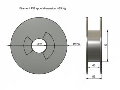 Filament FILAMENT-PM / WOODjet / Natural / 1,75 mm / 0,5 kg.