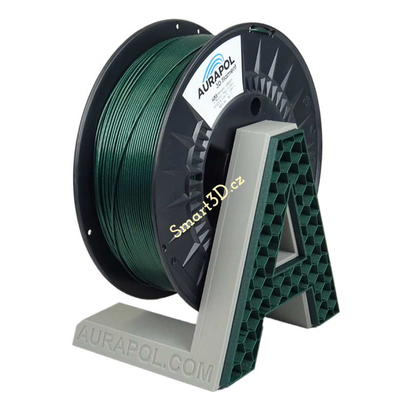 Filament AURAPOL / PLA / ZELENÁ METALÍZA / 1,75 mm / 1 kg.