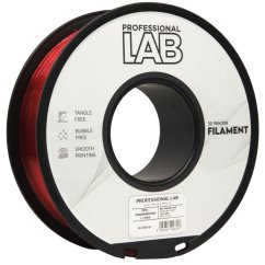 Filament Professional LAB / PETG / TRANSPARENTNÁ ČERVENÁ / 1,75 mm / 1 kg