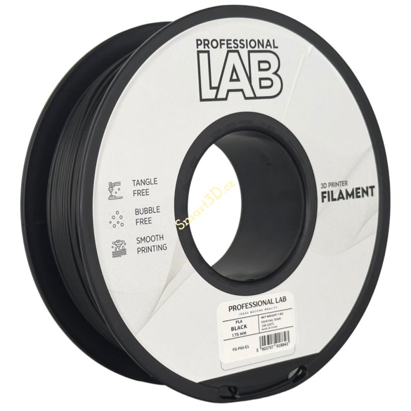 Filament PROFESSIONAL LAB / PLA / ČERNÁ / 1,75 mm / 1 kg