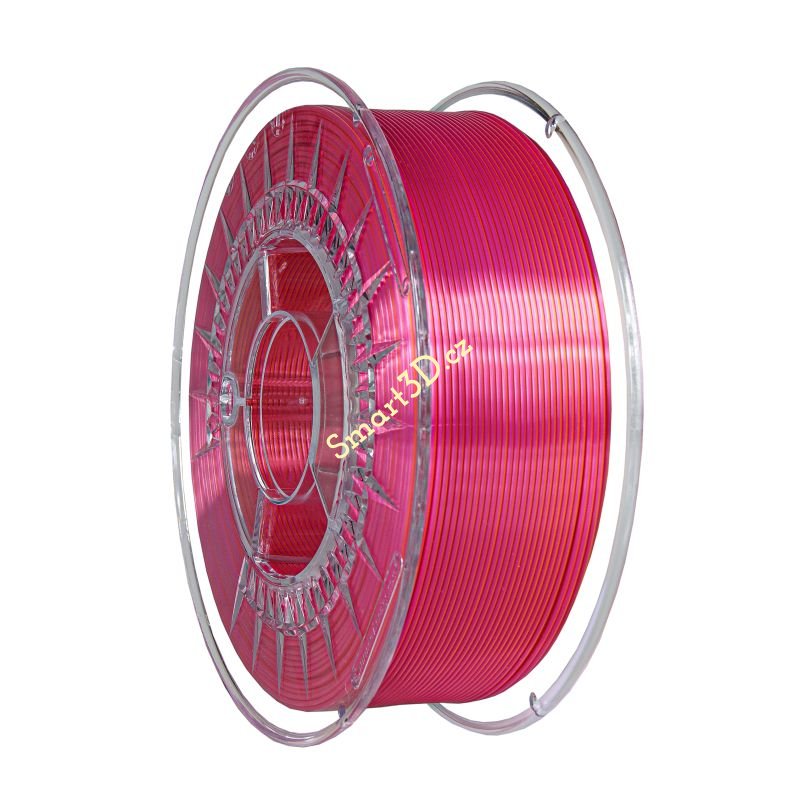 Filament DEVIL DESIGN / PLA SILK DUAL / PINK PEARL + ORANGE / 1,75 mm / 1 kg.