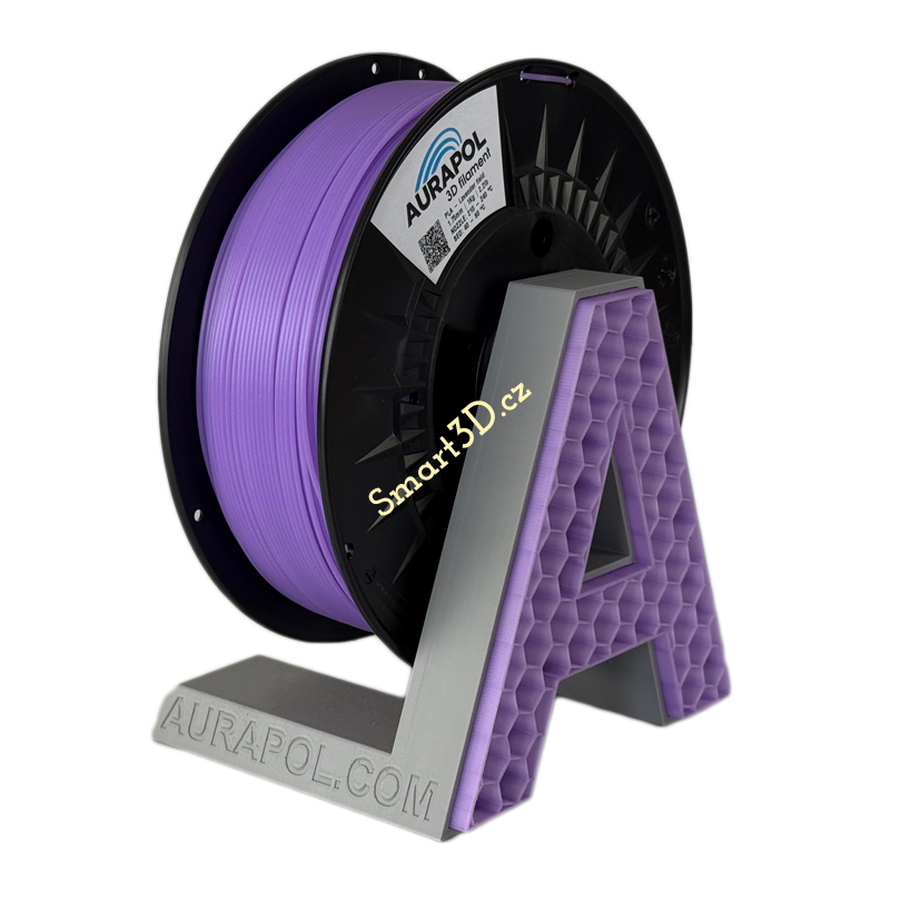 Filament AURAPOL / PLA / LAVENDER FIELD ČÁSTEČNĚ TRANSPARENTNÍ / 1,75 mm / 1 kg.