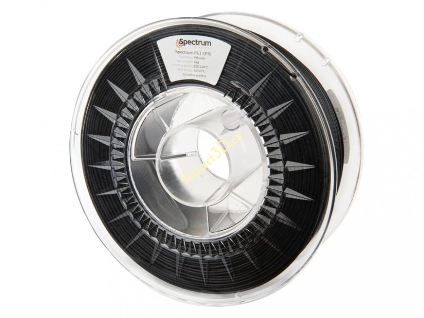 Filament SPECTRUM / PET / CF15 / BLACK / 1,75 mm / 0,75 kg