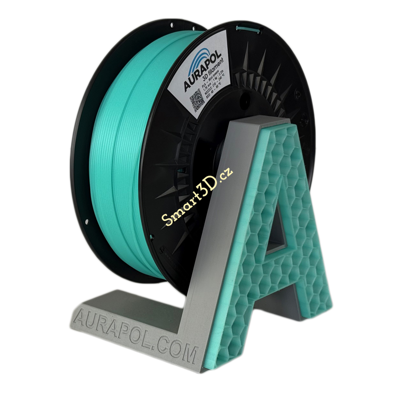 Filament AURAPOL / PLA / MINT BREEZE ČÁSTEČNĚ TRANSPARENTNÍ / 1,75 mm / 1 kg.