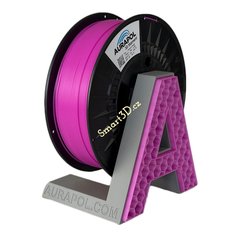 Filament AURAPOL / PLA / FUCHSIA DREAM ČÁSTEČNĚ TRANSPARENTNÍ / 1,75 mm / 1 kg.