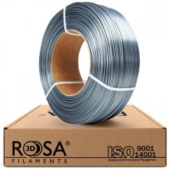 ReFill ROSA3D / PLA SILK / OCELOVÁ / 1,75 mm / 1 kg