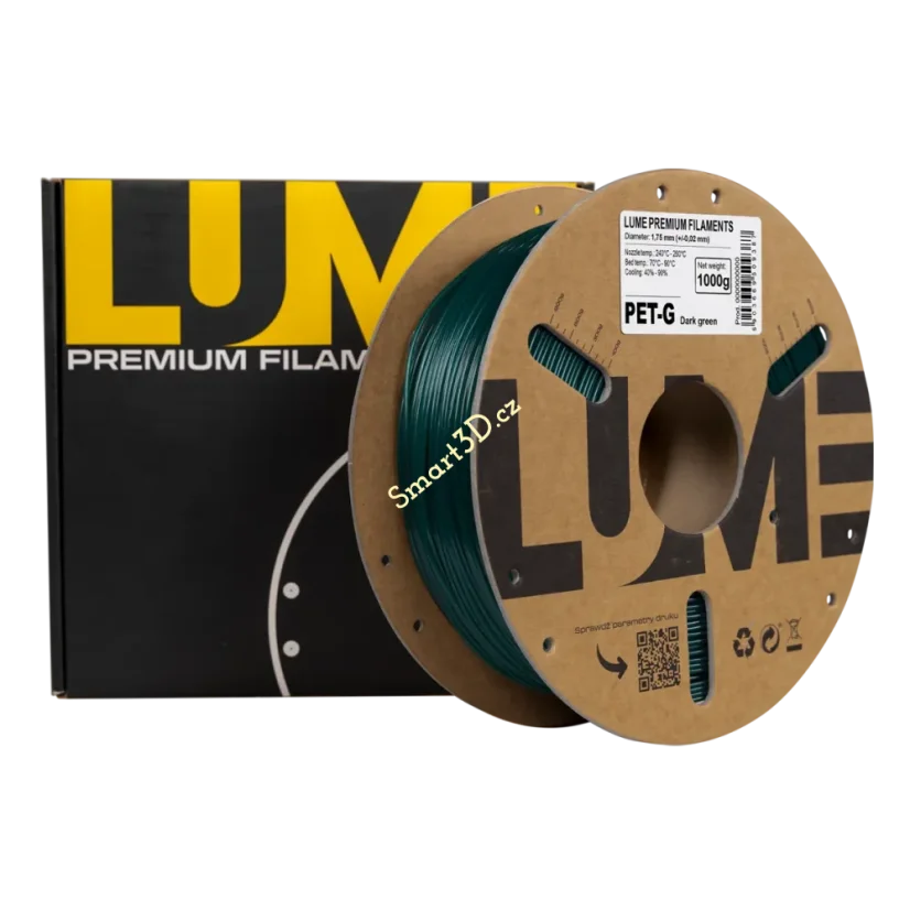Filament LUME / PETG / TMAVĚ ZELENÁ / 1,75 mm / 1 kg