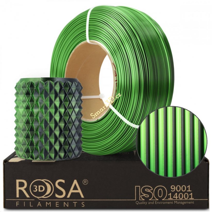 ReFill ROSA3D / PLA MAGIC SILK / MISTIC GREEN / 1,75 mm / 1 kg