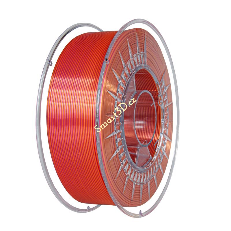 Filament DEVIL DESIGN / PLA SILK DUAL / PINK PEARL + ORANGE / 1,75 mm / 1 kg.