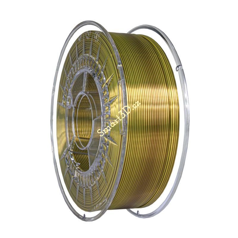 Filament DEVIL DESIGN / PLA SILK DUAL / ZLATÁ + HNEDÁ / 1,75 mm / 1 kg.
