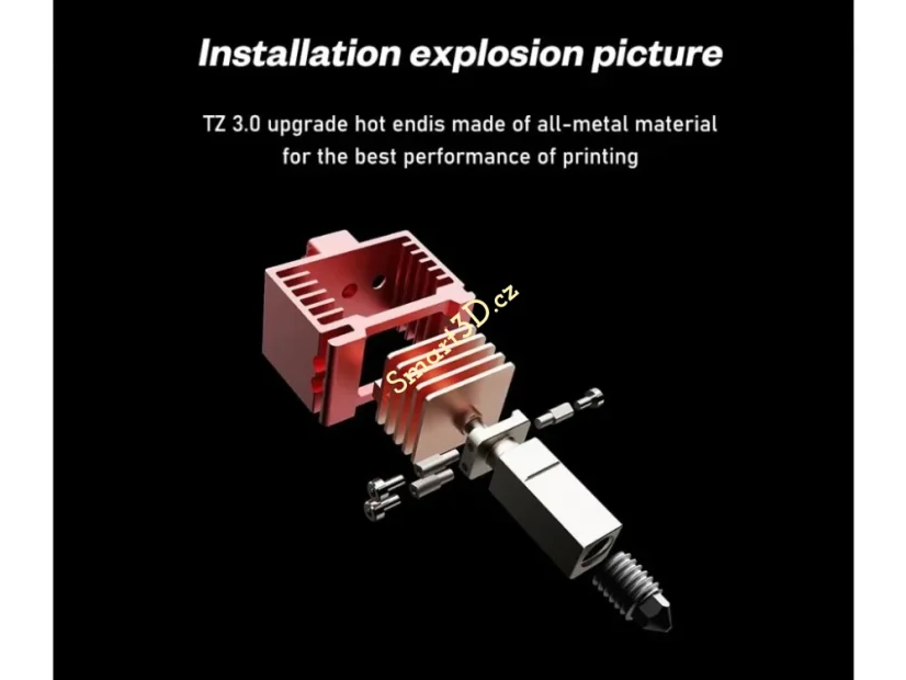 Hotend pro Bambulab s výměnnými tryskami TZ 3.0 - pro řadu X1