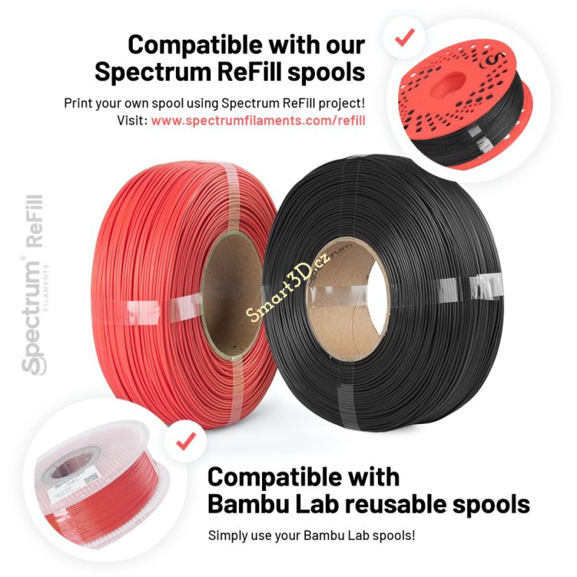 ReFill SPECTRUM / PLA SILK / MĚDĚNÁ / 1,75 mm / 1 kg