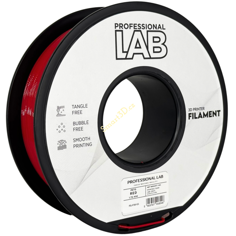 Filament PROFESSIONAL LAB / PETG / RED / 1,75 mm / 1 kg