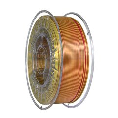Filament DEVIL DESIGN / PLA SILK DUAL / ZLATÁ + TMAVĚ ČERVENÁ / 1,75 mm / 1 kg.