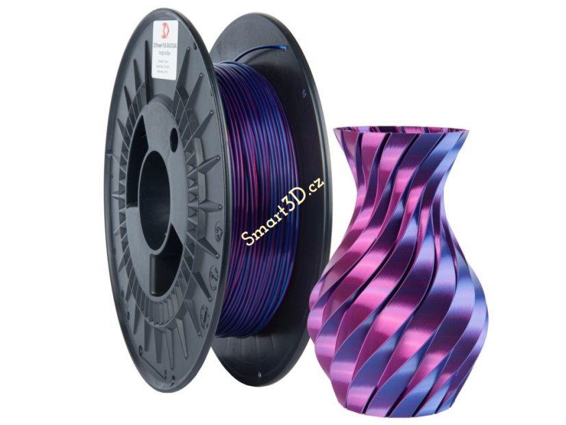 Filament 3D POWER / SILK DUAL / PURPUROVÁ+MODRÁ / 1,75 mm / 0,3 kg.
