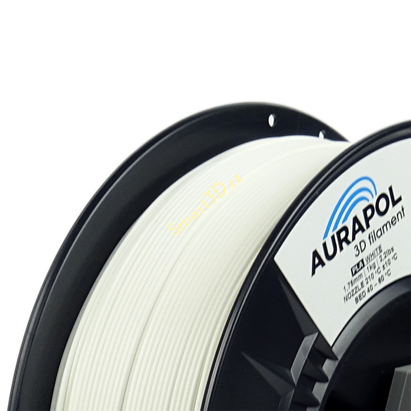 Filament AURAPOL / PLA / BÍLÁ / 1,75 mm / 1 kg.