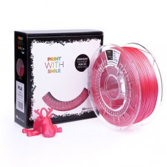 Filament PRINT WITH SMILE / PLA SATIN / PEACH RED / 1,75 mm / 1 kg.