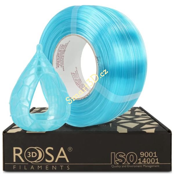ReFill ROSA3D / PETG Standard HS / LEDOVO MODRÁ TRANSPARENTNÁ / 1,75 mm / 1 kg