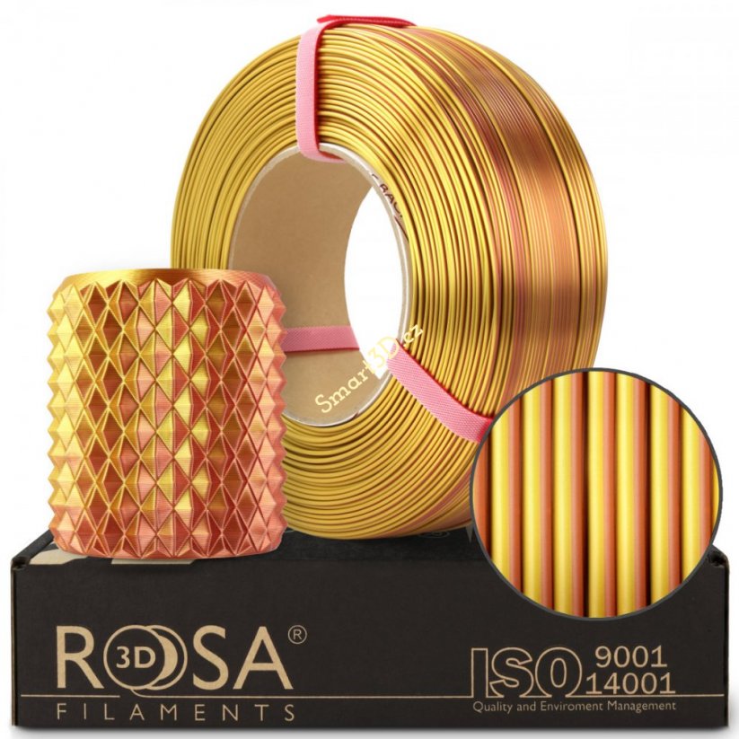 ReFill ROSA3D / PLA MAGIC SILK / GOLD-COPPER / 1,75 mm / 1 kg